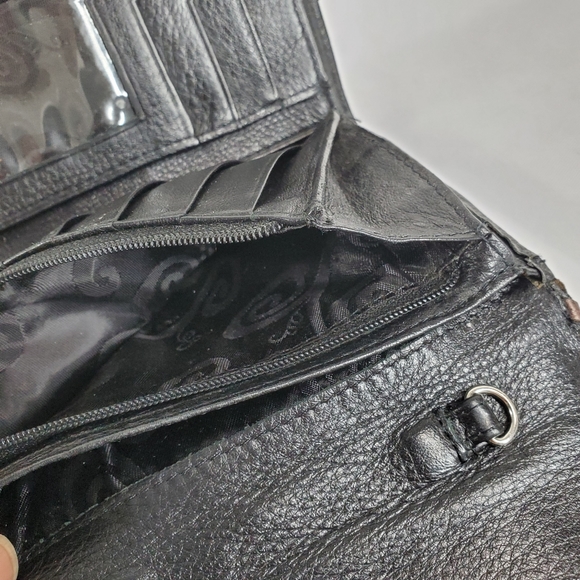 Vtg Brighton Black Pebble Leather Clutch Organizer Wallet 7 Pocket, 8 Card EUC. - Picture 14 of 16